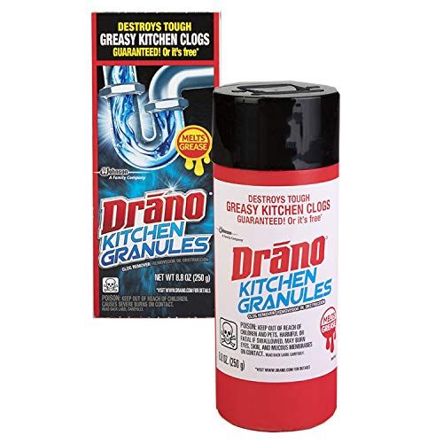 Drano KITCHN Gran 8.8OZ: Fast-Acting Drain Cleaner for Clogs & Blockages
