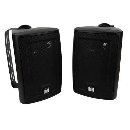 "Dual Electronics LU43PB 8.25" 3-Way Outdoor/Indoor Speakers - Powerful Bass & Weather Resistant, Easy Mounting"