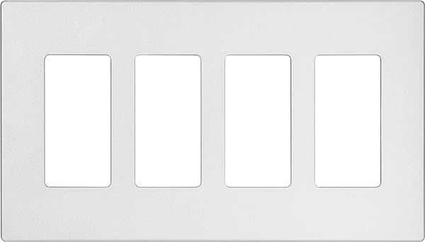 Buy EATON 9524SG 4-Gang Screwless Wall Plate - Silver Granite, 8.5x4.875 in | Durable Wiring Solution