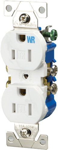 Buy EATON TWR270W 15-Amp Tamper-Resistant Duplex Receptacle - Weather-Resistant, 125V, 2-Pole, White