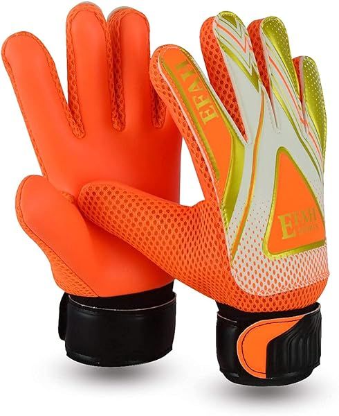 Top EFAH SPORTS Soccer Goalie Gloves for Kids - Strong Grip Football Gloves for Boys