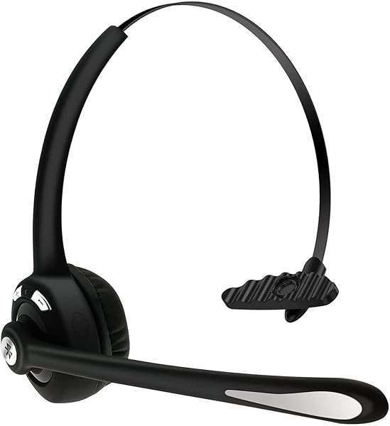 EMHFLYFN Bluetooth Headset: 12-Hour Talk Time for Truckers & Call Centers - Wireless Microphone for Home Office & PC