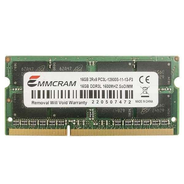 EMMCRAM 16GB DDR3 Laptop RAM 1600MHz SODIMM - Upgrade Your Notebook Memory Today!