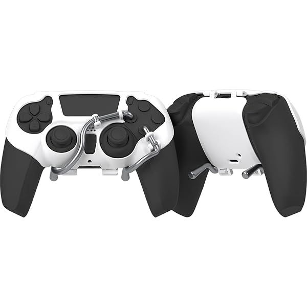 EXknight Leverback FPS Mechanical Paddles for PS5 Controller - Enhance Gaming with Back Buttons (White)