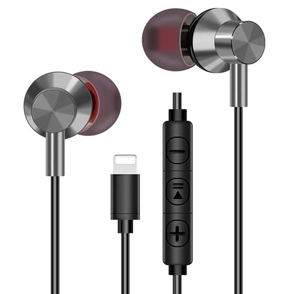 Premium Wired Earphones for iPhone 14/13/12/11 Pro Max - In-Ear Headphones & Earbuds