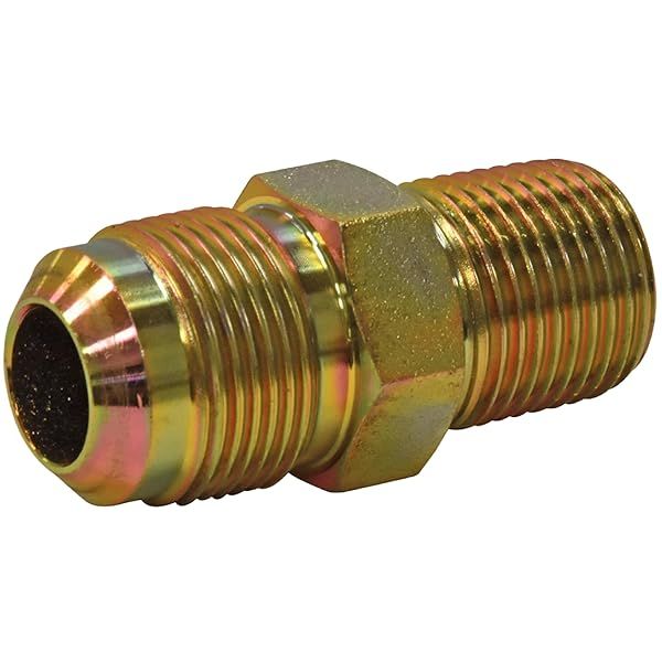 "Eastman 5/8" OD Flare x 1/2" MIP Gas Fitting Adapter - Zinc Plated Steel for Natural Gas & Propane"