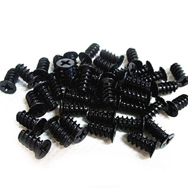 Easycargo Black Fan Screws for 60mm to 140mm PC Cooling Fans - 50 Pack for Easy Installation