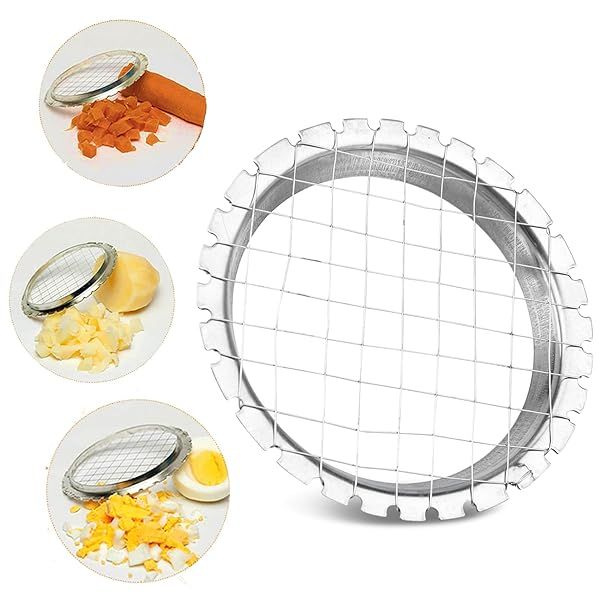 Stainless Steel Egg Chopper & Slicer: Perfect for Fruits, Salads, Tomatoes & Potatoes - Quick & Easy Cutting Tool