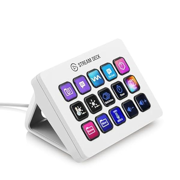 Elgato Stream Deck MK.2 White: 15 Macro Keys for OBS, Twitch & YouTube - Compatible with Mac & PC