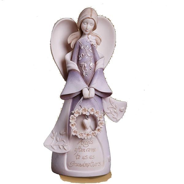 "Enesco 4014325 Grandmother Angel Figurine - 7.5" Stone Resin Collectible"
