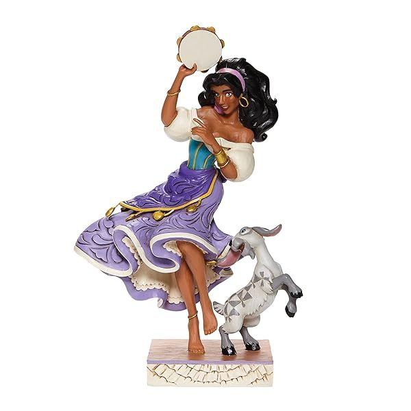Enesco Disney Traditions Jim Shore Esmeralda & Djali Figurine - 8.75 Inch Hunchback of Notre Dame Collectible
