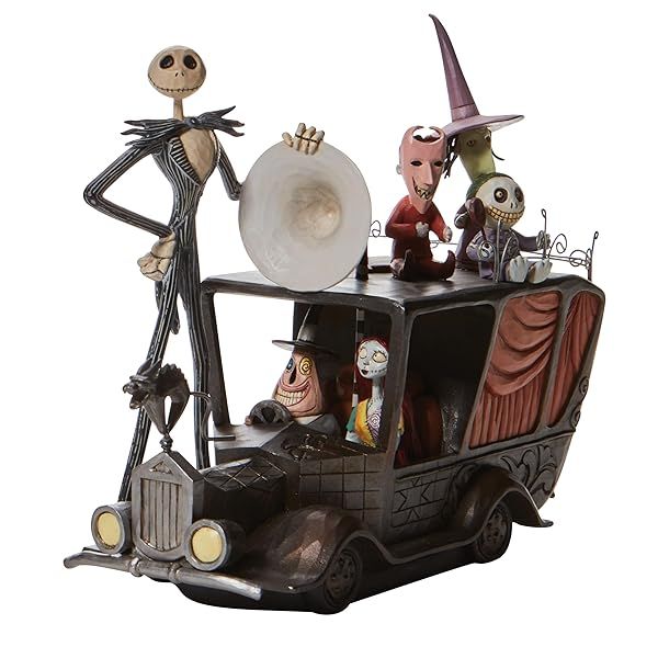 Enesco Disney Traditions Jim Shore Nightmare Before Christmas Mayor's Car Figurine - 6.5 Inch Multicolor Collectible