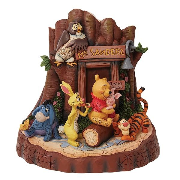 Enesco Disney Traditions Jim Shore Winnie the Pooh Figurine - 7.48 Inch Mount Sanders Carved by Heart