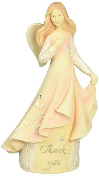 Enesco Foundations Thank You Mini Angel Figurine - 4.25-Inch Collectible Gift