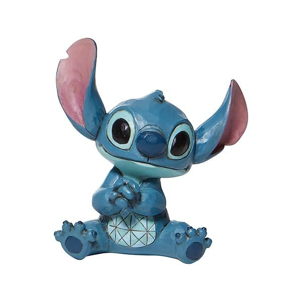 Enesco Jim Shore Disney Traditions Stitch Mini Figurine - 3.875in H, Collectible Blue Decor
