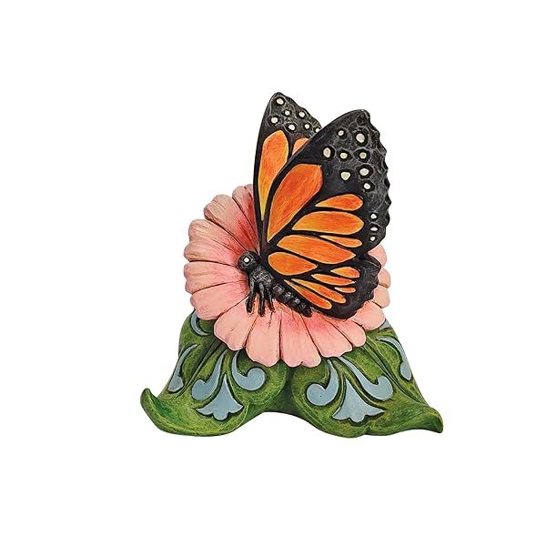 Enesco Jim Shore Four Seasons Mini Monarch Butterfly Figurine - 4 Inch Collectible