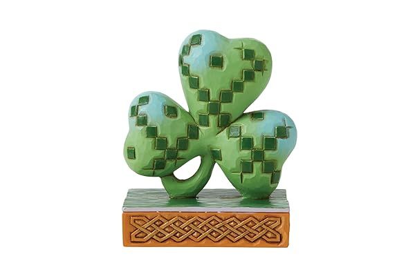 Enesco Jim Shore Irish Knot Shamrock Miniature Figurine - 3.5 Inch Multicolor Collectible
