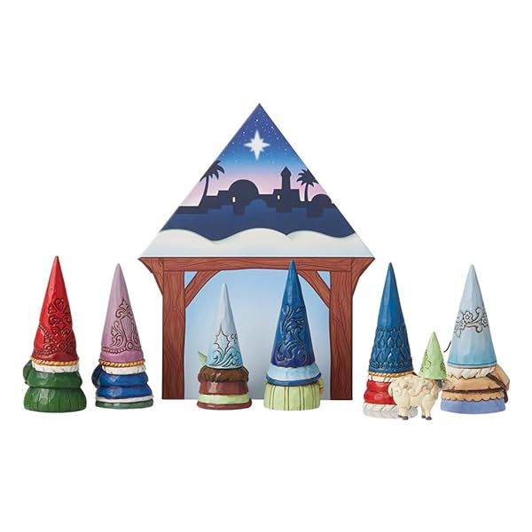 Enesco Jim Shore Heartwood Creek Gnome Christmas Figurine Set - 3.125 Inch Multicolor Decor