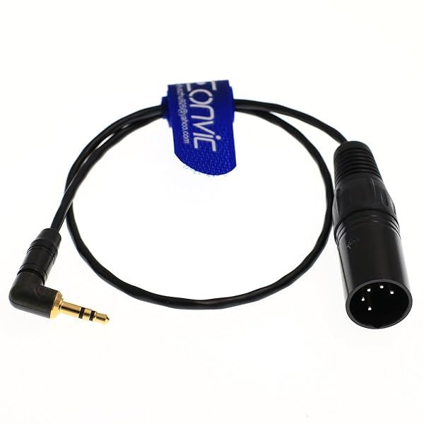 Eonvic 5pin XLR Male Plug to 3.5mm Stereo Jack Audio Cable 0.5m for ARRI XT Devices