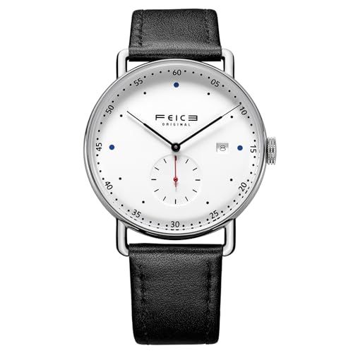 FEICE FM506 Men's Automatic Watch: Stylish Waterproof Minimalist Leather Band - Unisex Casual Dress Timepiece