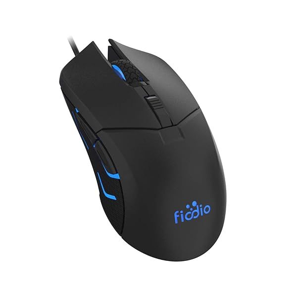 FIODIO Wired Gaming Mouse - 5500 DPI, RGB Lighting, Ergonomic Design, 6 Buttons for PC & Laptop Gaming