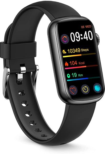 FITVII Slim Fitness Tracker: Blood Oxygen, Heart Rate, Sleep Tracking & IP68 Waterproof - Perfect for Men & Women