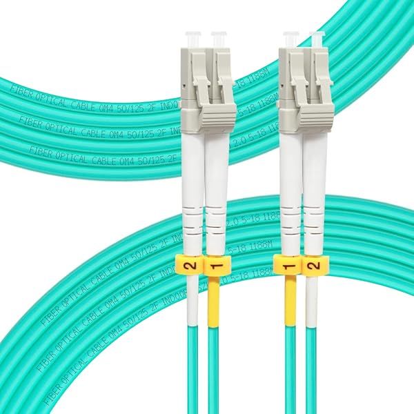 FLYPRO Fiber 8M OM4 LC to LC Patch Cable Duplex 50/125um Multimode Fiber Optic 40GB 100GB Length Options 0.2m to 100m
