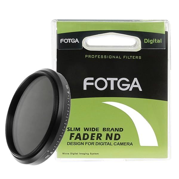 FOTGA Slim Fader Variable ND Filter 49mm: ND2 to ND400 for Canon EF & Sony FE 50mm Lenses