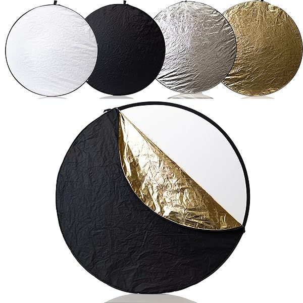 FTF GEAR 43in 5-in-1 Collapsible Round Portable Disc Light Reflector - Perfect for Photography & Lighting