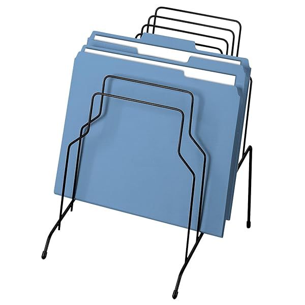 Fellowes Wire Step File Organizer 8 Tier Black (72614) - Maximize Desk Space & Organize Files Efficiently