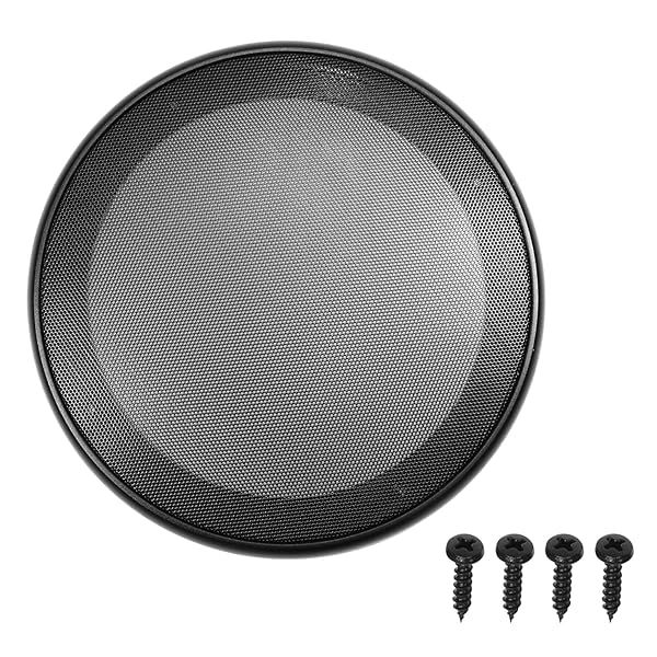 Fielect 2Pcs 6.5inch Speaker Grill Cover Black Cloth Woofer Guard Protector with Screws for Audio Accessories