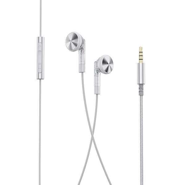 FiiO FF1 3.5mm HIFI Bass Earbuds with HD Microphone for Gaming & Meetings - Translucent Design