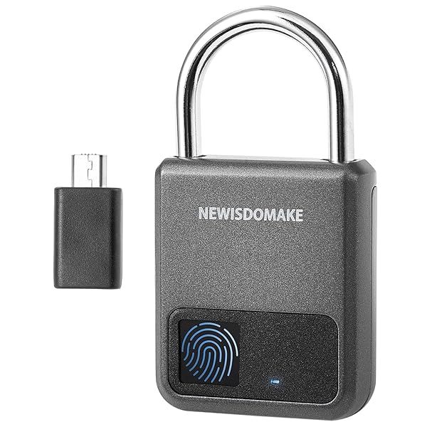 Smart Fingerprint Padlock: USB Charging Biometric Lock for Luggage, Backpacks, Bikes & More
