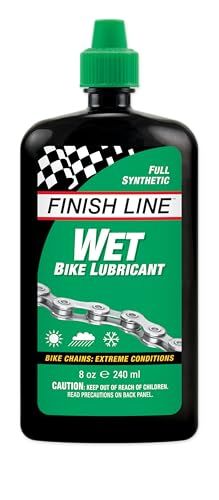 Finish Line WET Bike Lubricant 8 oz Squeeze Bottle - Ultimate Protection for Smooth Rides