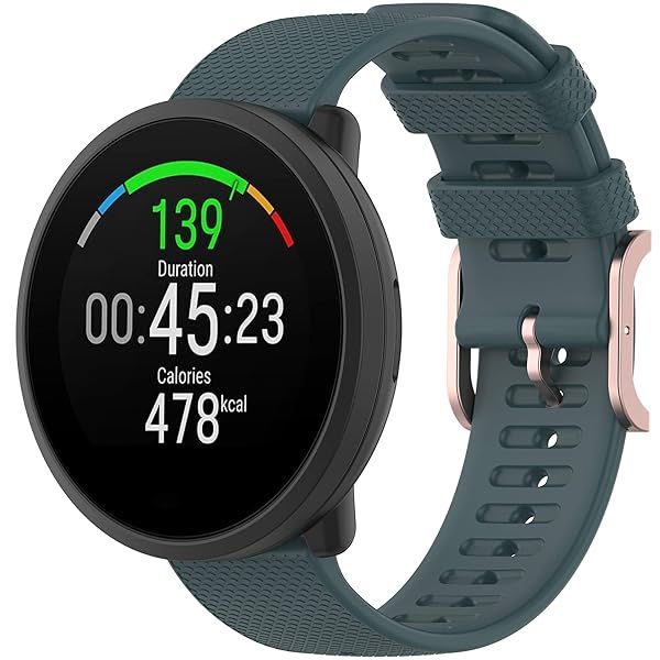 Polar Unite & Ignite 20mm Silicone Watch Bands for Men & Women - Quick Release Olive Green Straps for Samsung Galaxy Active 2