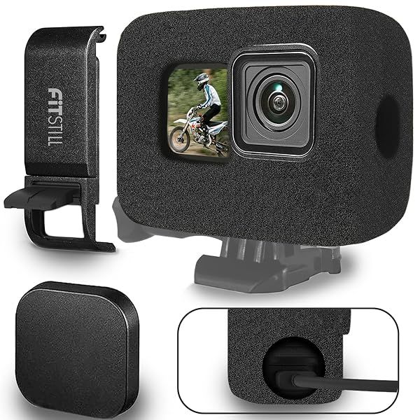 FitStill Windslayer Cover Muffler for GoPro Hero 9-13 | Windproof Case & Noise Reduction Foam for Clear Audio Recording