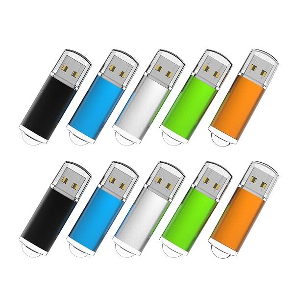 Buy Wellsenn USB Flash Drive 10-Pack: 1GB to 32GB Portable Memory Sticks in Mixed Colors - Fast USB Storage Solution