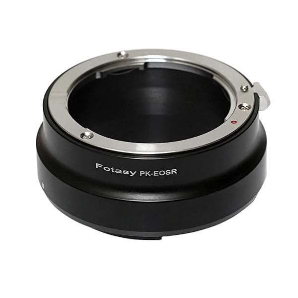 Fotasy Copper PK Lens to Canon EOS RF Mount Adapter for Pentax K Mount Lenses - Compatible with Canon EOS R Series Cameras