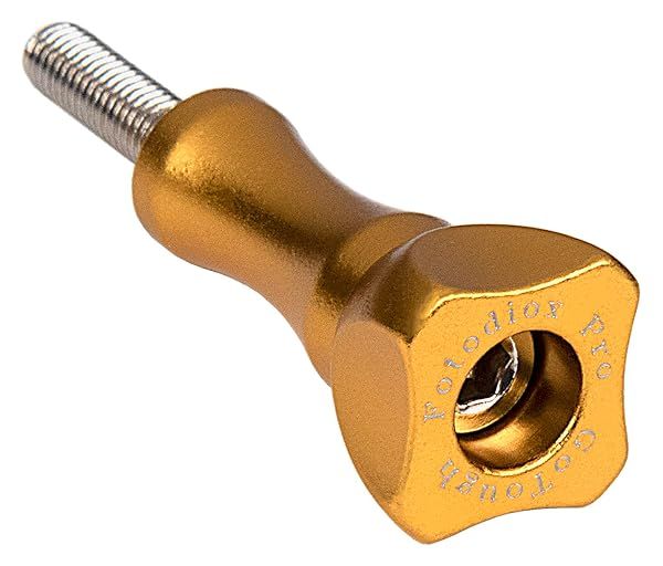 Fotodiox GoTough 35mm Gold Thumbscrew for GoPro HERO3 to HERO7 - Durable 2-Prong Mounting System