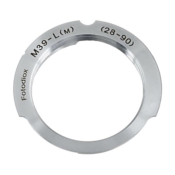 Fotodiox Lens Mount Adapter, M39 (39mm x1 Thread, Leica Screw Mount) Lens to Leica M Adapter with 28mm/90mm Frame Line, fits Leica M-Monochrome, M8.2, M9, M9-P, M10 and Ricoh GXR Mount A12