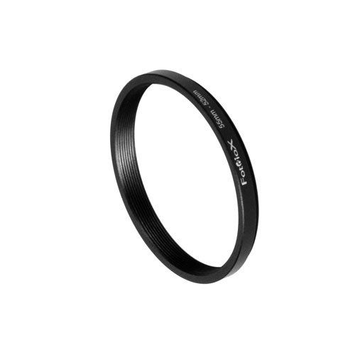 Fotodiox 55mm to 52mm Metal Step Down Ring - Anodized Black for Superior Durability