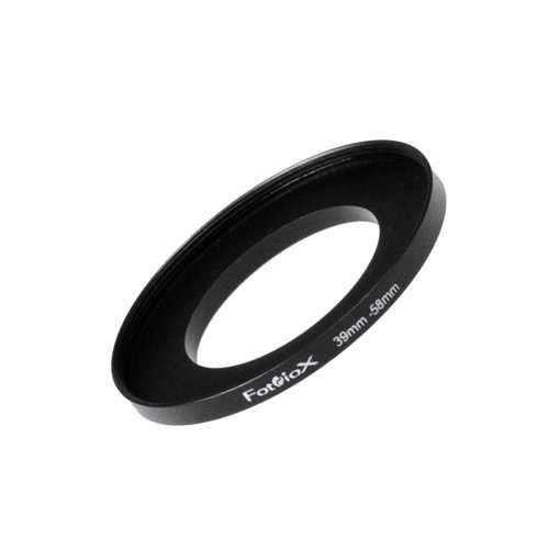 Fotodiox Metal Step Up Ring, Anodized Black Metal 39mm-58mm, 39-58 mm