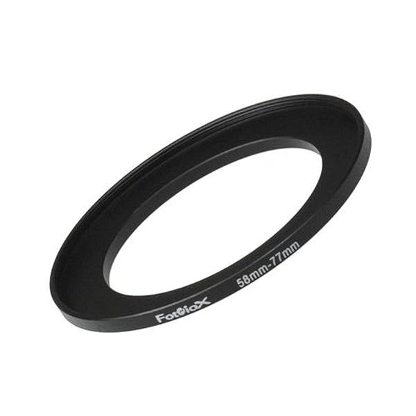 Fotodiox Metal Step Up Ring, Anodized Black Metal 58mm-77mm, 58-77 mm