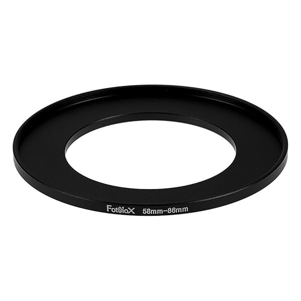 Fotodiox Metal Step Up Ring, Anodized Black Metal 58mm-86mm, 58-86 mm