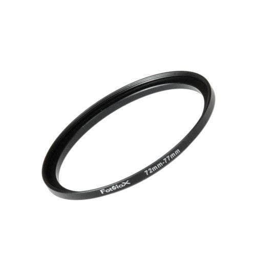 Fotodiox Metal Step Up Ring, Anodized Black Metal 72mm-77mm, 72-77 mm