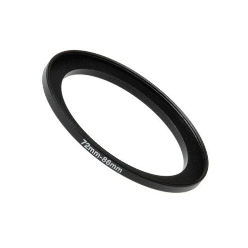 Fotodiox Metal Step Up Ring, Anodized Black Metal 72mm-86mm, 72-86 mm