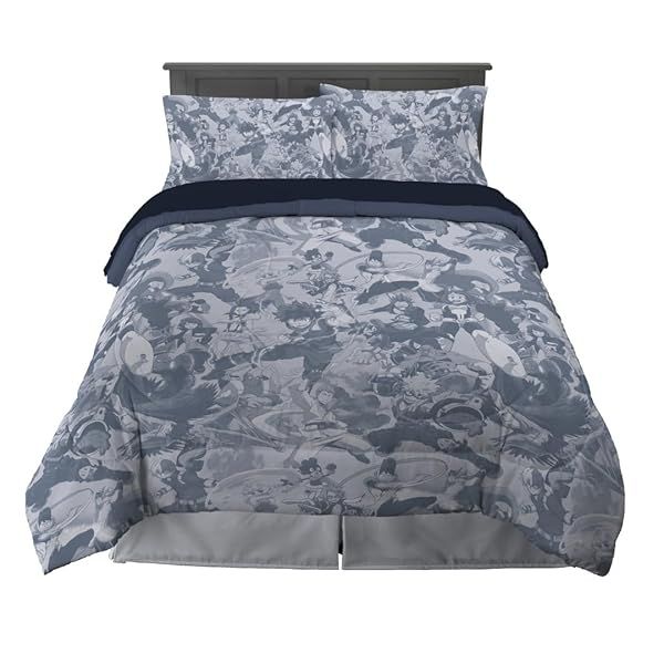 Franco My Hero Academia 5-Piece Full Comforter & Sheet Set - Super Soft, Official Collectible Bedding