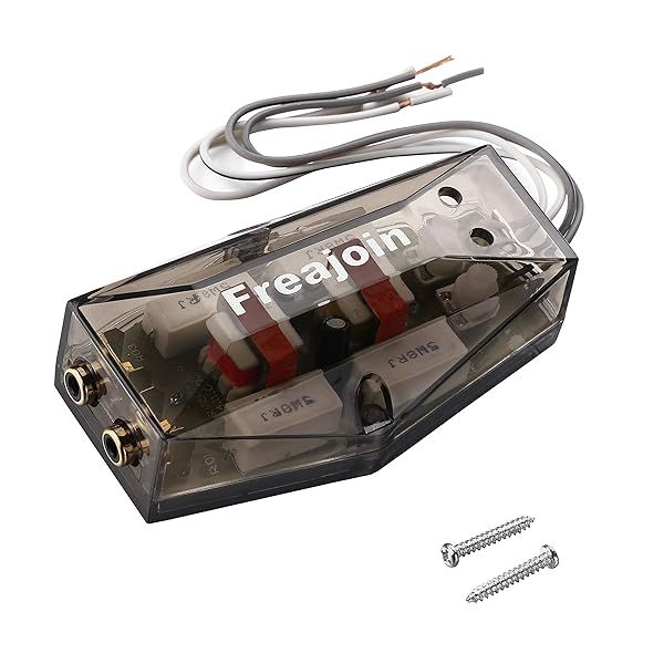 Freajoin 2 Channel High Low Level Converter Speaker Cable to RCA Adapter Line Out Converter