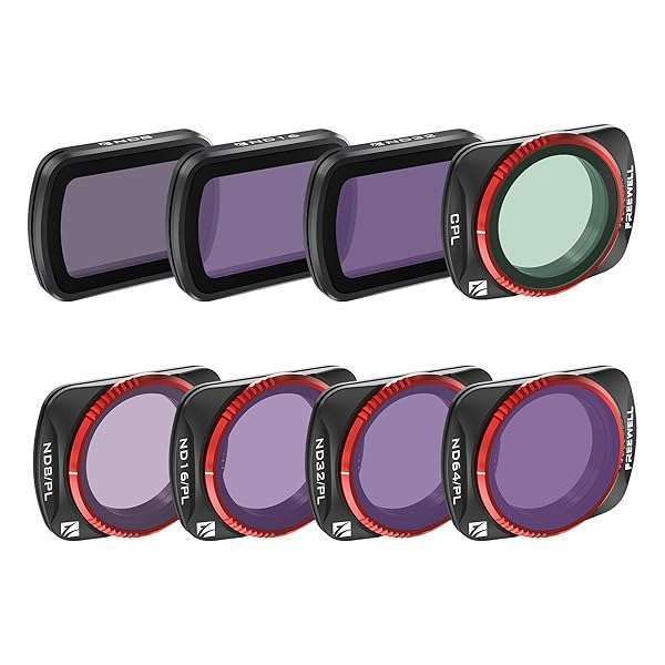Freewell 8Pack ND/PL Filter Kit for Osmo Pocket 3: Easy Install, Vivid Colors & Gimbal Compatible