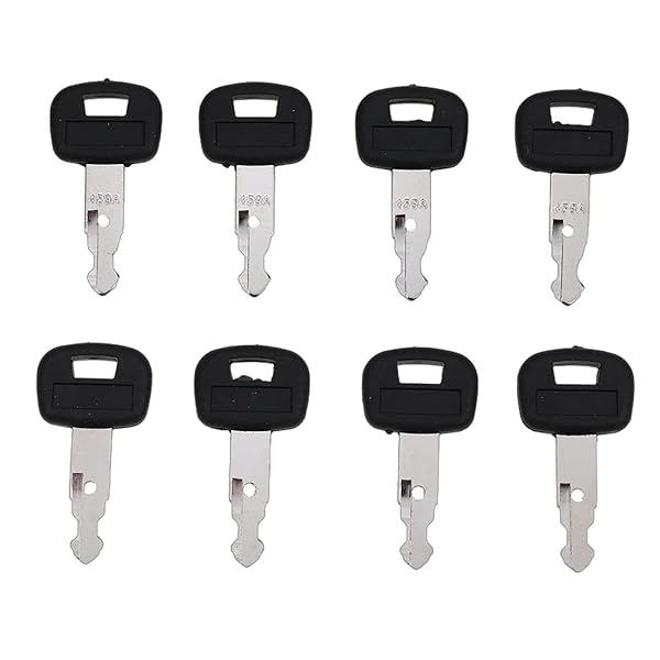 FridayParts 8pcs Ignition Key Set for Kubota Track Loaders SVL75 SVL90 SVL95-2S Replacement Parts 459A